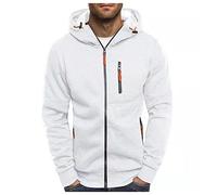 LUNULE Zip Hoodie Herren,Herren Hoodie Mit Schalkragen Herren Slim Fit Cardigan Mit Reißverschluss Zipper Kapuzenpullover Sweatshirt Casual Leichter Kapuzenjacke Lässige Hoodie Winter Jacket Coat