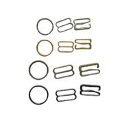 LUNYY 100 Stück/viel Metall Dessous Unterwäsche BH Träger Verstellschnallen Schieberinge Haken Figur 6/8/10/12/15/18/20/25 mm