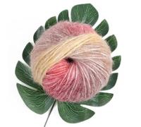 LUNYY 6 Stück Mohair-Wolle bunt gehäkelt, sperriges Garn für Handnäharbeit, Strickschal, gefärbte Wolle, Regenbogen-Pullover, weicher Schalfaden