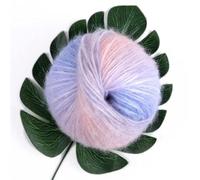 LUNYY 6 Stück Mohair-Wolle bunt gehäkelt, sperriges Garn für Handnäharbeit, Strickschal, gefärbte Wolle, Regenbogen-Pullover, weicher Schalfaden