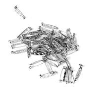 LUOEM 100 Stück 25mm Broschennadeln Sicherheitsnadel Edelstahl