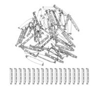 LUOEM 50 Edelstahl Sicherheitsnadeln 37 Millimeter Schmucknadeln Metallverschlüsse Mehrzweck Spangen Für Handarbeit Basteln Nähen DIY