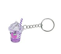 LUOFANG Niedlicher Bubble Tea Schlüsselanhänger Charms für Auto Rucksack Schlüsselanhänger Taschenanhänger Paar Geschenk Mini Cup Anhänger mit Schlüsselanhänger Ringen