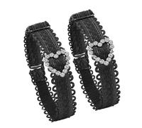 LUOFENG 1 Paar verstellbare elastische Schuhbänder für High Heels, Anti-lose Schnürsenkel, Gürtel mit Strass-Schnallen, Design für Damen