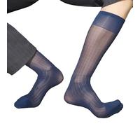 LUOFENG Durchsichtige Socken, durchsichtige Herren-Socken, Business-Socken, lang, über der Wade, Kleid oder Arbeit, Nylonsocken, kniehohe Kleidersocken, Geschenke
