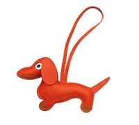LUOFENG Mini süßer Dackel-Hund-Schlüsselanhänger-Anhänger, schöner PU-Leder-Tiere-Schlüsselanhänger für Handtasche, Tasche, Rucksack, Handtasche