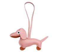 LUOFENG Mini süßer Dackel-Hund-Schlüsselanhänger-Anhänger, schöner PU-Leder-Tiere-Schlüsselanhänger für Handtasche, Tasche, Rucksack, Handtasche