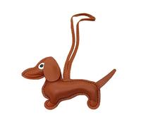 LUOFENG Mini süßer Dackel-Hund-Schlüsselanhänger-Anhänger, schöner PU-Leder-Tiere-Schlüsselanhänger für Handtasche, Tasche, Rucksack, Handtasche