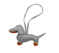 LUOFENG Mini süßer Dackel-Hund-Schlüsselanhänger-Anhänger, schöner PU-Leder-Tiere-Schlüsselanhänger für Handtasche, Tasche, Rucksack, Handtasche