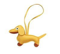LUOFENG Mini süßer Dackel-Hund-Schlüsselanhänger-Anhänger, schöner PU-Leder-Tiere-Schlüsselanhänger für Handtasche, Tasche, Rucksack, Handtasche