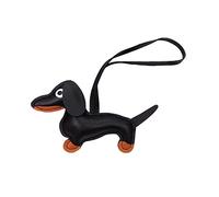 LUOFENG Mini süßer Dackel-Hund-Schlüsselanhänger-Anhänger, schöner PU-Leder-Tiere-Schlüsselanhänger für Handtasche, Tasche, Rucksack, Handtasche