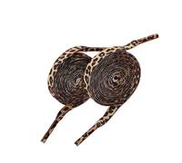 LUOFENG Schnürsenkel mit Leopardenmuster, 120 cm lang, flach, Polyester, Ersatz-Schnürsenkel für Sneaker, Läufer, Stiefel