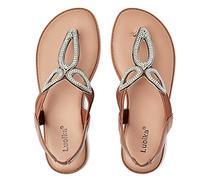 Luoika Damen Sandalen mit Keilabsatz und Keilabsatz | Weite Breite, Slip-on, leicht, Komfort, Freizeit, Reisen, Alltag, Kleid, Sommer-Strandschuhe