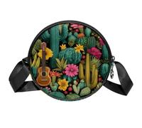 Luoweisi Rainbow Butterfly Crossbody Taschen für Frauen Trendy Circle Crossbody Umhängetasche Runde Handtaschen, Mehrfarbig 15, Einheitsgröße