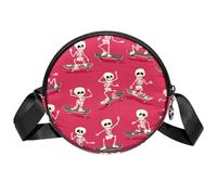 Luoweisi Shark Sea Crossbody-Tasche für Damen, trendig, kreisförmig, Umhängetasche, runde Handtaschen, Mehrfarbig 8, Einheitsgröße