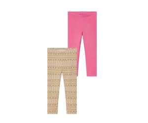 lupilu® 2 Kleinkinder Mädchen Leggings Thermo (Gemustert/pink, 98/104)
