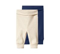 Lupilu® Gerippte Baby-Leggings, 2 Stück (dunkelblau/beige, 50/56)