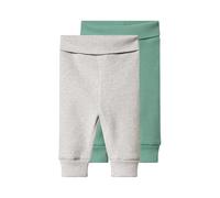 Lupilu® Gerippte Baby-Leggings, 2 Stück (Grün/Grau, 74/80)