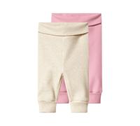 Lupilu® Gerippte Baby-Leggings, 2 Stück (pink/beige, 74/80)