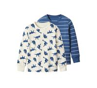 lupilu® Kinder Thermo-Langarmshirts, 2 Stück (Blau/Weiß, 122/128) blau 122/128