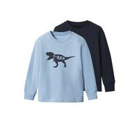 lupilu® Kinder Thermo-Langarmshirts, 2 Stück (navy/hellblau, 98/104) blau 98/104