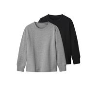 lupilu® Kinder Thermo-Langarmshirts, 2 Stück (Schwarz/Grau, 122/128) grau 122/128