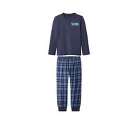 lupilu® Kleinkinder Pyjama mit Hose aus Flanell (Navy, 98/104) blau 98/104