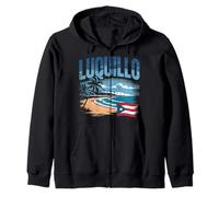 Luquillo Puerto Rico City Travel Frosch Palm Design Kapuzenjacke