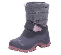 Snowboots LURCHI "Fjonna", Mädchen, Gr. 34, grau (grau, rosa), Synthetik, Textil, metallisierte Fasern, Schuhe Snowboots, Winterboots mit Glitzerbesatz, Größenschablone zum Download (64576858-34) grau