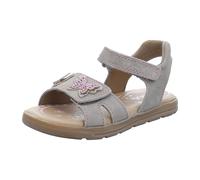 Sandale LURCHI "Cinny", Mädchen, Gr. 32, beige, Veloursleder, festlich, Schuhe Sandale, Klettschuh mit Glitzer, Größenschablone zum Download (13761115-32) beige