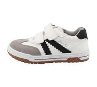 Klettschuh LURCHI "Berry 2", Kinder, Gr. 28, schwarz-weiß (weiß, schwarz), Lederimitat, Veloursleder, Glattleder, sportlich, Schuhe, Halbschuh, Freizeitschuh, Sneaker, Größenschablone zum Download (24