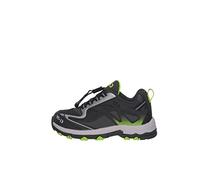 Lurchi Cedric-TEX YK-ID Sneaker, Charcoal Lime Silvergrey, 34 EU