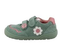 Barfußschuh LURCHI "Jola Barefoot", Kinder, Gr. 27, mintgrün, rosa, Veloursleder, Schuhe Barfußschuh, Halbschuh, Sneaker mit Blüten, Größenschablone zum Download (53382517-27) mintgrün, rosa