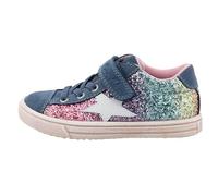 Sneaker LURCHI "Salita", Kinder, Gr. 33, bunt (navy, bunt), Veloursleder, Lederimitat, Textil, Glitzer, sportlich, Schuhe, Schnürschuh mit bunten Glitzerbesatz, Größenschablone z. Download (48554634-3