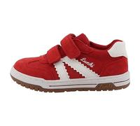 Klettschuh LURCHI "Berry", Kinder, Gr. 32, rot, weiß, Leder, Veloursleder, Schuhe Klettschuh, Sneaker, Halbschuh, Freizeitschuh, Größenschablone zum Download (67027156-32) rot, weiß