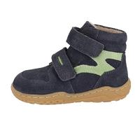 Barfußschuh LURCHI "Samu Barefoot", Kinder, Gr. 28, navy, lime, Veloursleder, Schuhe Barfußschuh, Klettschuh, mit Kontrastbesatz, Größenschablone zum Download (13284008-28) navy, lime