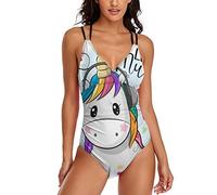Lurnise Damen 1-Teilige Bikinis Einhorn Mode Badeanzüge Badeanzüge