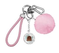 Lurnise Rosa Schlüsselanhänger Nettes Murmeltier Hängende Verzierung Schlüsselanhänger Handtaschen-Dekor-Anhänger Schlüsselanhänger