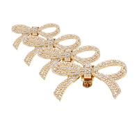 Lurrose 2 Paar Abnehmbare Strass Schuhclips mit Metallverzierung Goldfarbene Kristall Schuhschmuck Buckles für High Heels Elegante Accessoires für Hochzeiten und Besondere Anlässe