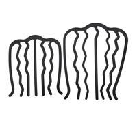 Lurrose 2 Stück Metall Haarkämme U form Haargabeln für Dickes und Langes Haar Haarspangen für Damen und Mädchen Vielseitiger Haarschmuck für Haartypen