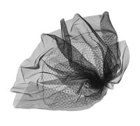 Lurrose Brautschleier Fischernetz Schwarz Kurzer Haarschmuck mit Tiaras für Festliche Hochzeitsfeier und Zeremonien Damen Gothic Schleier