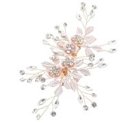 Lurrose Eleganter Haarkamm mit Strasssteinen aus Legierung Modisches Haaraccessoire für Braut und Mädchen Einfach Anzulegen für Cosplay und Halloween