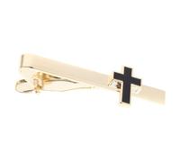 Lurrose Eleganter und Schlankem Design aus Kupfer Krawattenclip Kreuz Schwarzer mit Sicherem Halt für Besondere Anlässe Wie Taufe und Hochzeiten
