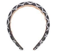 Lurrose Elegantes Damenhaarbänder aus Strass und Abs mit Sicherem Sitz Modisches Schwarzes Stirnband Haarschmuck für Frauen Einfach zu Verwenden und Vielseitig