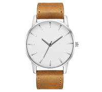 Lurrose Große Herrenuhr mit Quarzuhrwerk und Pu Lederarmband Klassische Schlichte Armbanduhr für Alltag und Formelle Anlässe Verstellbares und Sicheres Design