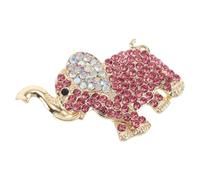 Lurrose Lustige Tiernadel Elefant Brosche aus Zinklegierung in Rosa Modische und Vielseitige Anstecknadel für Taschen und Hüte Resistente Legierung
