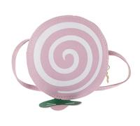 Lurrose Modische Pu Leder Umhängetasche Lollipop Tasche Damen Kleine Runde Schultertasche mit Stauraum für Geldbörse Schlüssel Handy Kosmetik zum Reisen und Einkaufen