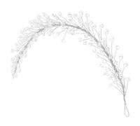 Lurrose Perlen Haarband Braut Haarreif Hochzeits Stirnband mit Kristall Silber Dekoratives Haar Accessoire für Damen und Mädchen