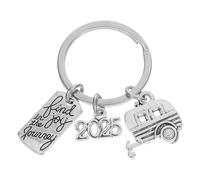 Lurrose Robuster Schlüsselring aus Zinklegierung für Campingfans und Reisende Dekorativer Camper Anhänger mit Praktischem Design für Wohnmobilbesitzer und Outdoor Aktivitäten