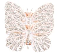 Lurrose Schmetterlings Schuhclips aus Legierung und Strass Dekorative Schuhdekor Anhänger für Pumps Elegant und Vielseitig für Hochzeit und Abendparty 1 Paar